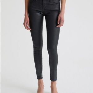 AG Legging Ankle Jeans - Leather Coated